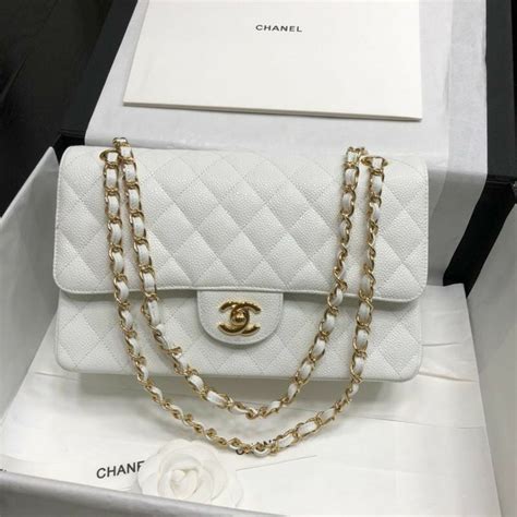 white chanel handbags price|chanel white bag 2020.